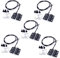 JZK 5 set Allarmi con sensore di contatto di sicurezza cablato Cancello per finestra Normale chiuso Interruttore reed magnetico nero a montaggio superficiale