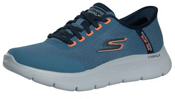 Skechers Uomo Go Walk Flex Netro Slip-In ALLENATRICE, Navy Textile/Synthetic, 41 EU