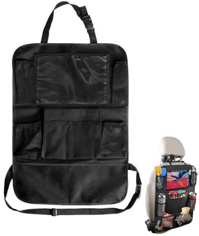OIGWBPH Rückenlehnenschutz Auto Kinder Stärke-Upgrade, Autositz Organizer mit Aufbewahrungsbeuteln, Auto Organizer Kinder Leicht Zu Reinigen, Wasserdichter für Rücksitz organizer kinder
