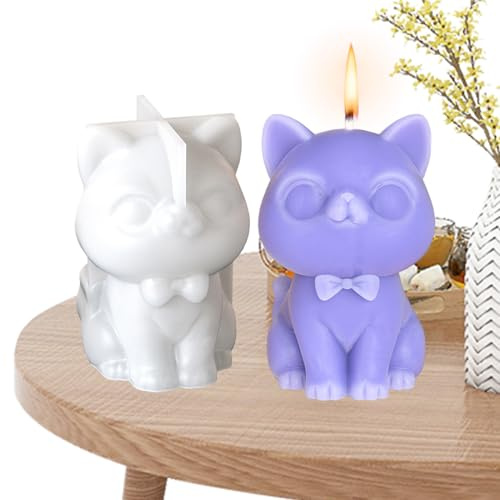 Moule À Bougie Chien En Silicone, Moules à Béton Décoratifs pour Bureau, Forme Décorative 3D En Silicone Pour Plâtre Et Outil De Moulage Déco Intérieure