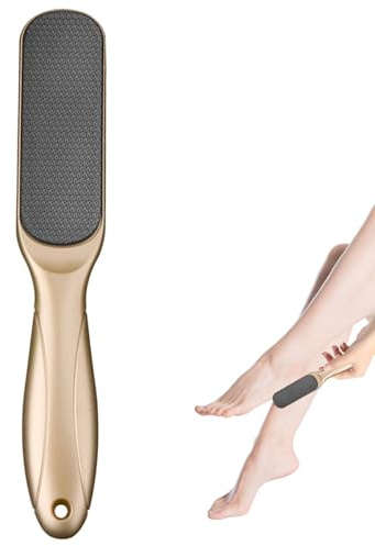 Lizbin Lima para Pies Nano Glass, Lima Manual para Pies, Removedor de Callos, Escofina para Pies de Doble Cara, Removedor de Piel Muerta, Herramienta de Pedicura Profesional para Pies Lisos (Dorado)