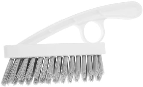 Bathroom Scrub Brush for Grout and Tile Floors, White