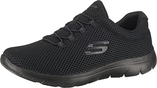 Skechers Women's Summits 12985 Trainers, Black Mesh/ Trim, 2.5 UK
