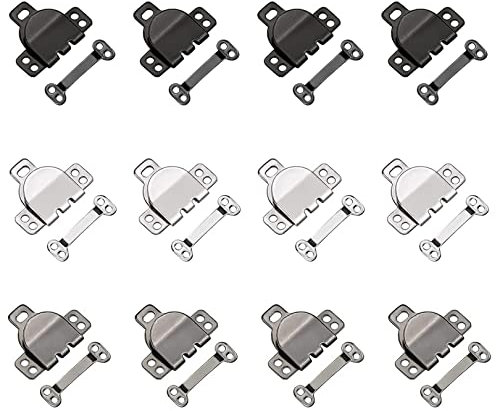 12 pcs Hook and Bar Fasteners,Hook and Eye Latch Sewing,Hooks and Eyes Fastenings,Sewing Hooks and Eyes Closure fastenings for Trousers,Clothing,Skirt,Dress,Tunics,Bra Fasteners Sewing DIY Crafts
