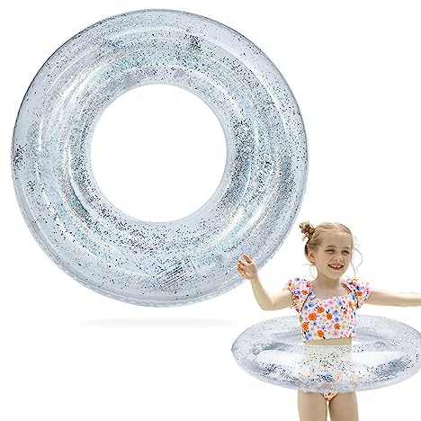 TSHAOUN Anillo de Natación，Inflable Anillo de Natacion ， Flotador Inflable de Piscina Destello Balsa de Verano Diversión Acuática Playa ，Apto para Adultos y niños