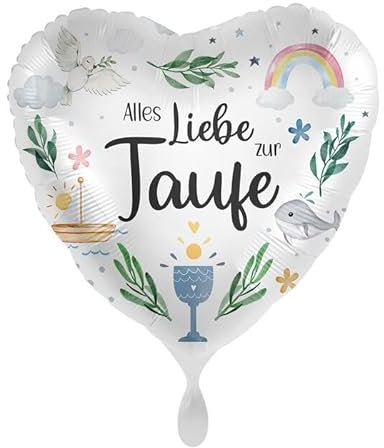 NEU Folienballon - Alles Liebe zur Taufe - ca. 45cm Durchmesser