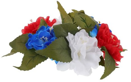 POPETPOP Centrotavola Candele Floreali Artificiali Ghirlanda Portacandele Per Domestici Anello Fiori Realistico Per Feste Matrimoni e Decorazioni Stagionali