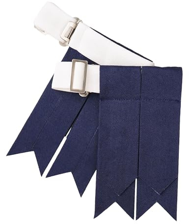 Men’s Kilt Flashes with Adjustable Buckle – Plain & Tartan Kilt Sock Garters – Acrylic Wool Highland Wear