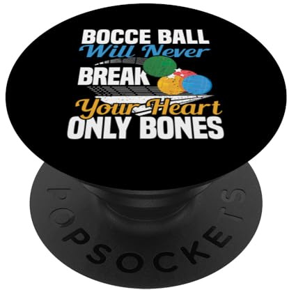 Bocce Ball non spezzerà mai il tuo cuore solo ossa Bocce PopSockets PopGrip Adesivo