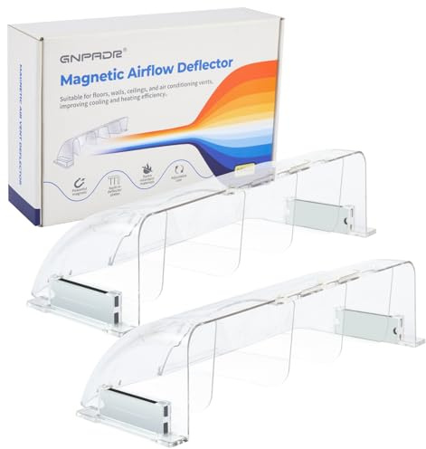 GNPADR Vent deflectors, air Vent deflectors, Floor Vent deflectors, hot air Vent deflectors, Vent Covers, Adjustable Width from 9.2 inches to 14 inches, with Built-in Deflector Blades, 2pack.