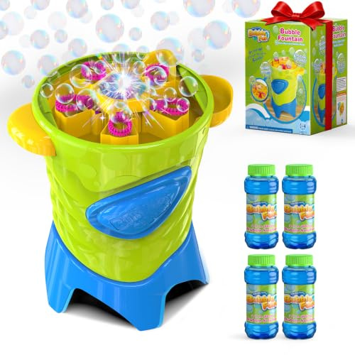 Bubble Fun Fountain Bubble Machine with Lights for Toddlers & Kids