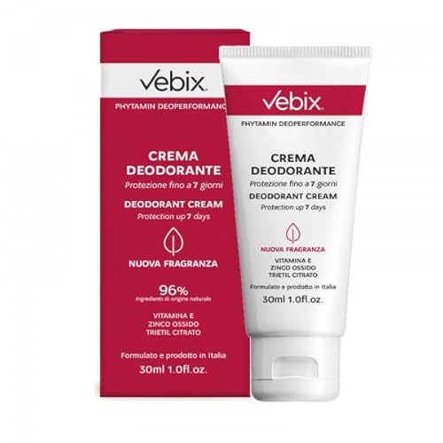 Vebix Phytamin Deoperformance - Crema Deodorante Protezione 7 Giorni, 30ml