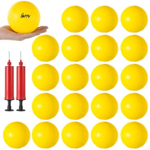 Generisk 20 st. Minivolleyboll, 10 cm miniatyrvolleybollar, 10 cm med pump, runda bollar, reservbollar för spel, vattenpoolbollar för strand, fest, collegepriser och souvenirer