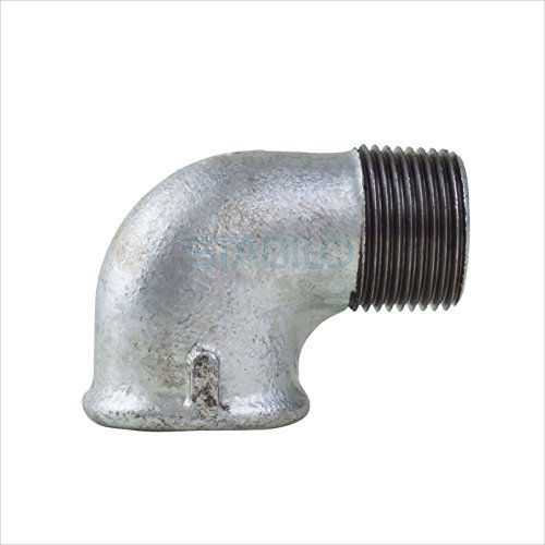 Stabilo-Sanitaer Rohrwinkel 1 Zoll DN25 IG/AG Winkel Temperguss Fitting Gewindefitting Tempergussfitting Rohrfitting