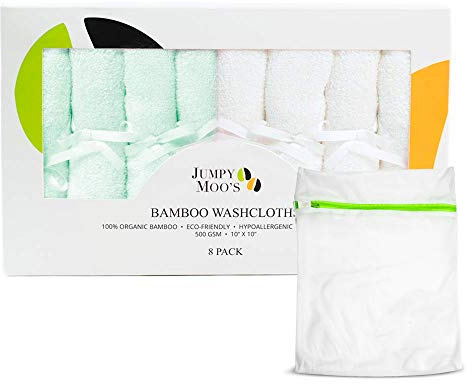 JM Baby - Toalla de baño para bebé, 100% bambú, ultragruesa, 500 g/m², Protege contra irritaciones y erupciones cutáneas, 25 x 25 cm, Toalla de baño para recién Nacidos, Accesorios para Cambiador,