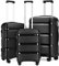 Kono Gepäck- Koffer-Set, Set of 3, Black