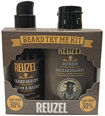 Reuzel Beard Try Me Kit Bartpflegeset - Bartöl & No Rinse Beard Wash