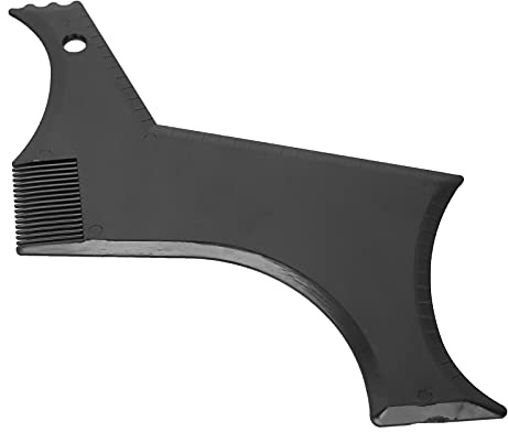 Pettine per lo styling della barba，Pettine stencil flessibile/Pettine tracciatore del contorno/Pettine di guida per rasatura della barba，Barba plasmare e Strumento di Styling con Pettine Integrato