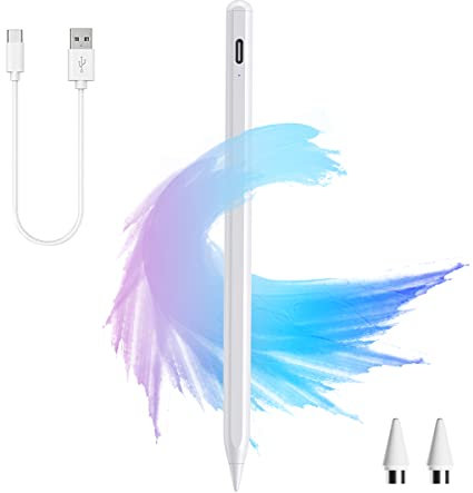 Dinow Stylet Tablette Universel avec Embouts de Rechange,Pencil pour Android/iOS/Smartphone/Microsoft Appareil à Écran Tactile