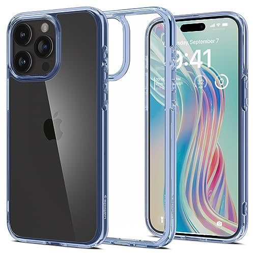 Spigen Ultra Hybrid-Schutzhülle, kompatibel mit iPhone 15 Pro Max, Hellblau