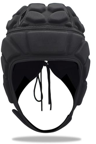 Flag Football Helmet Youth, Adjustable Soft Shell Helmet 7v7, Breathable and Comfortable Scrum Cap, Sports Protective Headgear for Soccer, Hockey, Skateboard, Roller Skating (S)
