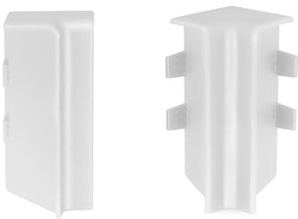KGM Innenecken für Sockelleiste Modern Lichtgrau - Maße: 16x58mm - Inneneckenschutz Ihrer Fußleisten - Saubere Verbindung in modernem Design - 2 Stück
