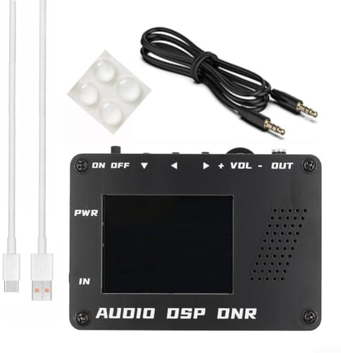 Filtro de reducción de ruido DSP con espectro de audio DSP, reductor de ruido DSP de audio DNR Filtro digital SSB Altavoz de radio aficionado para estaciones de radio antiguas sin función de reducción