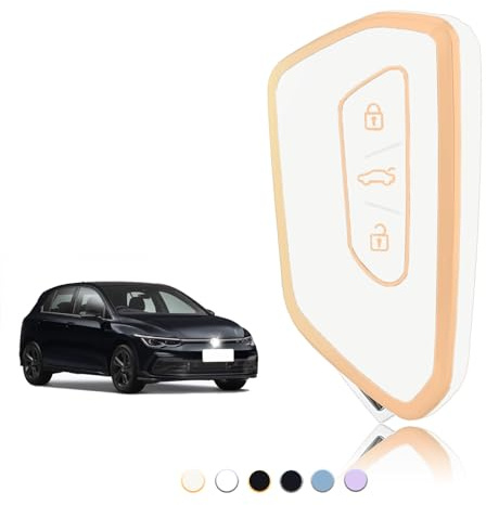 TOOMUME Nyckelfodral för Volkswagen VW Golf 8 MK8, Cupra Born Formentor, Seat Leon MK4 Ateca Tarraco, Skoda Octavia Atlas - Fjärrkontroll Smart Key