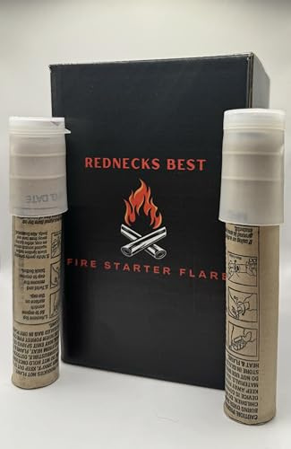 Rednecks Best - Fire Starter Flare Ultimate Backcountry Fire Starter Campfires, Bonfires & Backcountry Ignites Damp Wood & Burns up to 7 Minutes, Waterproof & Windproof Ignition 3 Pack