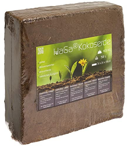 HaGa® Anzuchterde Cannabis - 58L Nachhaltige Cannabis Erde aus Kokosfasern, Wassersparend, Gemüseerde