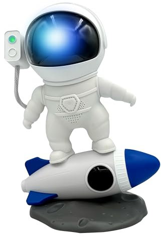 Wireless Express Rocket Man - Astronaut Bluetooth Speaker with Starry Night Light Projector, White Noise, Timer, Rotating Head, Remote Control