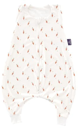 TRÄUMELAND Baby sovsäck med fötter 0,5 Tog Carota, sommarsovsäck, lätt andningsbar babysovsäck, Öko-Tex 100-certifierad