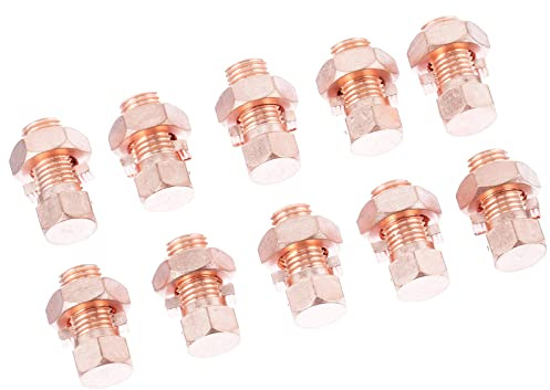iplusmile 10 Piezas Abrazadera De Perno Conexión Tierra Conector De Perno Partido De Alta Resistencia Partido Para Trabajos Eléctricos y Cableado