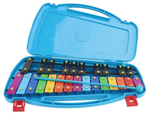 Gatuida Note Metallophone Percussion for Colorful Aluminum Bars Musical Instrument Early Education for Hand Eye Coordination and Color Recognition Tone Plates