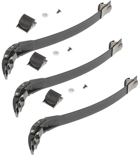 KICHOUSE 3 Juegos Hebillas Reemplazables para Patines con Correa y Tornillos Accesorios Duraderos para Zapatos de Patines Línea Negro