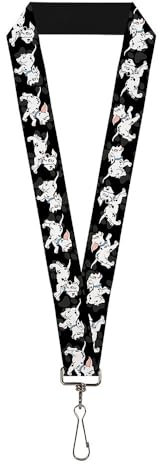 Buckle-Down Unisex-Erwachsene Lanyard-1.0-Dalmatians Running/Paws Black/Gray/White/bla Schlsselanhnger, Mehrfarbig, Einheitsgröße