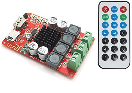 DollaTek TPA3116 DC 8~26V 2X50W l'amplificateur de puissance de Bluetooth Digital télécommande, prise en charge TF Card/FM Radio/USB Play pour écouteurs HIFI Amplificateur iphone Home Theater