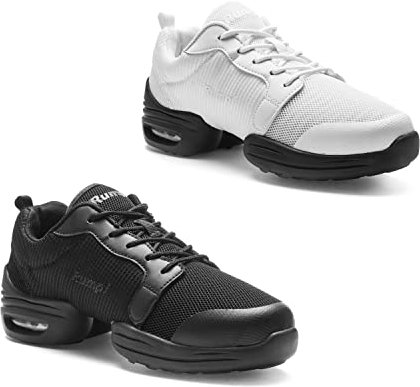 Rumpf 1516 Pebble Unisex Jazz Hip-Hop Trainings Salsa Tanz Sneaker atmungsaktiv , schwarz 40 EU, 6.5