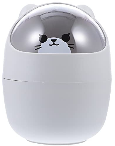 Veemoon Poubelle Décorative Peut Gâcher La Corbeille de Gaspillage Mignon Petit Panier de Déchets pour Enfants Décorative Ovale Poubelle Peut Manipuler La Corbeille de Bureau de