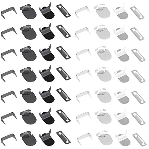 The Lord of the Tools 20 Sets Hook and Bar Fasteners Non Sewing Hook and Eye Closures Fastenings for Trousers Skirt Tunics Dress Jacket DIY Craft Projects 2 Colours