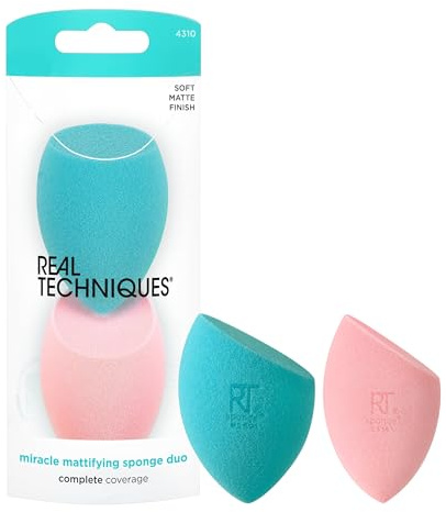 Real Techniques Miracle Mattifying Makeup Sponge Duo for Foundation