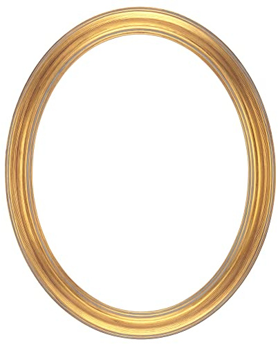Stein Design Oval Frames - Hand-Finished Open-Back Oval Frames for Canvas, does not include glass or backing - [Gold - 11x14]