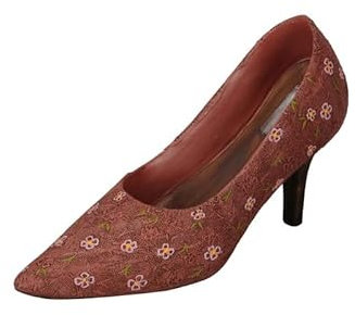 Generisch Dekoschuh Pflanzschuh Pumps Bordeaux Pflanzgefäß Übertopf Pflanztopf Schuhform Polyresin Gartendeko