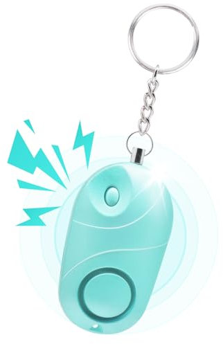 Persönlicher Alarm, Qoosea Safesound Persönlicher Sicherheitsalarm 140 dB mit LED-Licht, Notfall-Selbstverteidigungs-Sicherheitsalarm für Kinder/Frauen/Ältere/Studenten (Hellgrün)