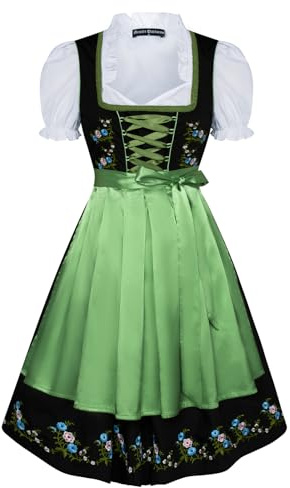 SCARLET DARKNESS Traditional Oktoberfest Outfits for German Bavarian Costume Women Dirndl Blouse Dress Festival Outfits Light Green XXL
