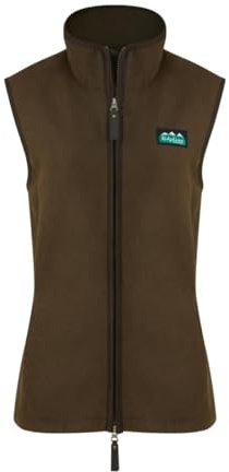Ridgeline Womens Monarch Gilet Moody Teak XS (08) - Warm, premium knitted gilet., Moleskin Tech-Knit Supreme fabric.