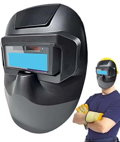 Saldatura Face Shield - casco oscuro automatico con lenti anti -bagliori di visione chiara, copertura del viso | Attrezzatura per protezione a faccia piena per il plasma che taglia i lavori di saldatu