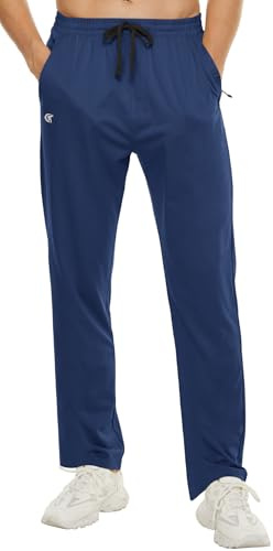 YuKaiChen Mens Joggers Tracksuit Bottoms Men Jogging Bottoms Athletic Fit Gym Sports Track Pants with Zip Pockets