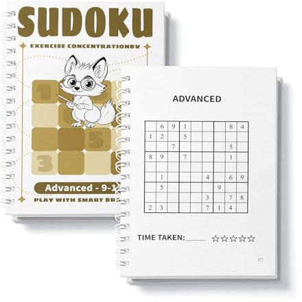 VTHY Challenging Sudoku Puzzle Book Smart Kids Above Exercise Brain, lmprove Focus and Boost