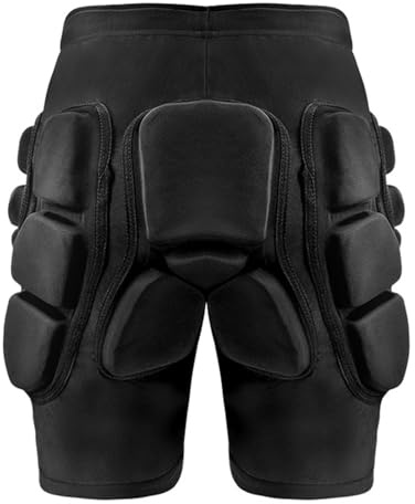 banapoy 3D -skydd EVA Butter Pads Vadderade Shorts, Andningsbar Förtjockad Höftstopp Korta Byxor, Crash Pad Impact Gear för Skridskoåkning, Snowboard, Skidåkning (Xl)